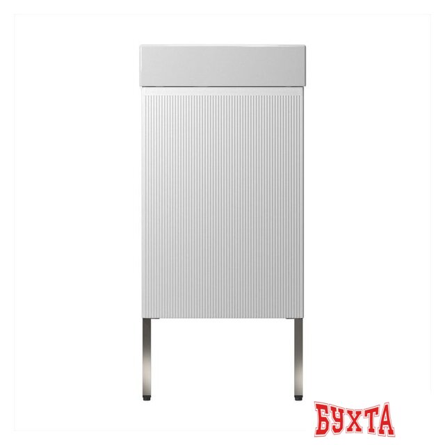 Мебель для ванных комнат Wellsee Тумба под умывальник 3 в 1 WC Area 221801004 (тумба/матовый белый, раковина/глянцевый белый, ножки/нержавеющая сталь) 2