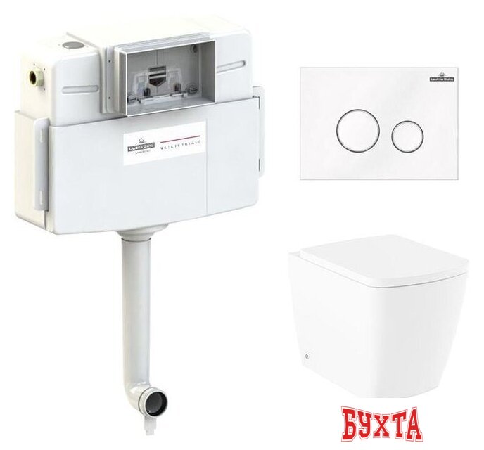 Унитаз приставной Lavinia Boho Relfix Aveo Rimless 4 в 1 77060263 (белое стекло)