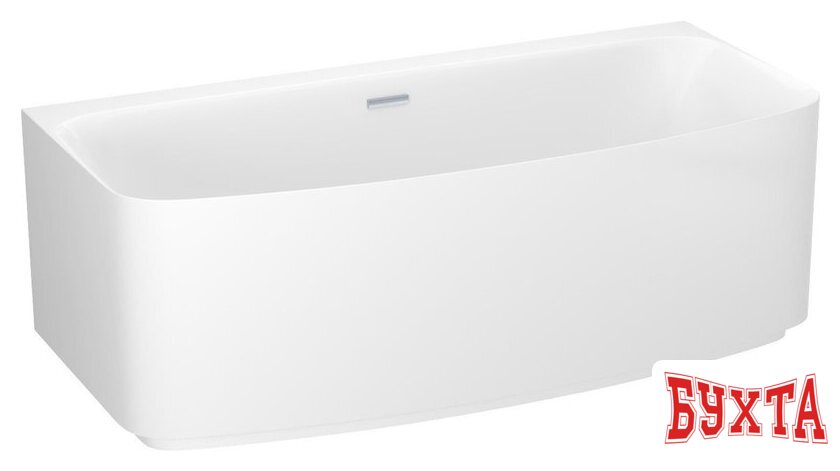 Ванна Wellsee Ground Breaking 170x80 28770101R (пристенная ванна белый глянец, экран, ножки, сифон-автомат хром) 2