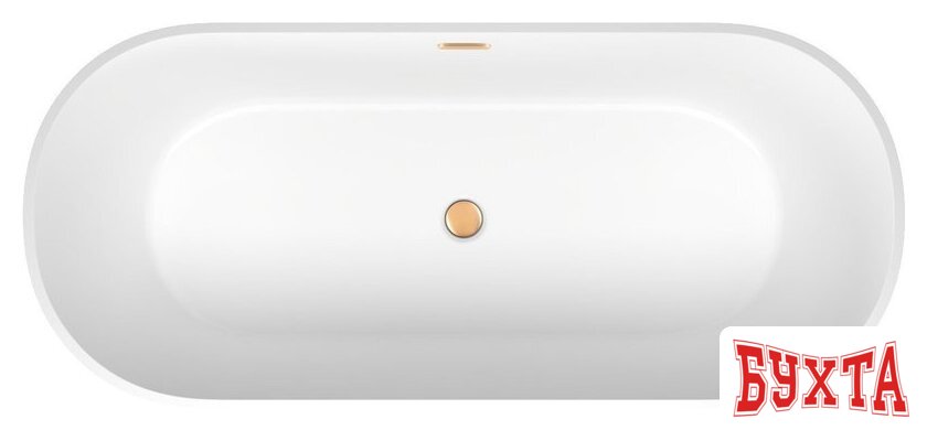 Ванна Wellsee Shell 140x70 28170104R (отдельностоящая ванна белый глянец, экран, ножки, сифон-автомат золото) 4