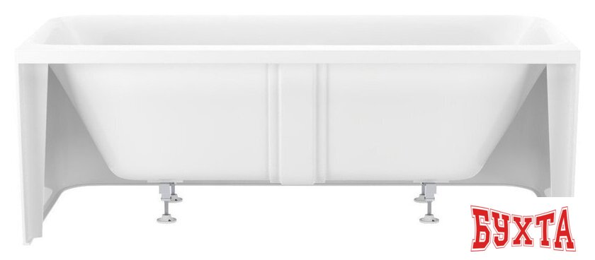 Ванна Wellsee Clermont 150x73 28260102R (пристенная ванна белый глянец, экран, ножки, сифон-автомат глянцевый белый) 3