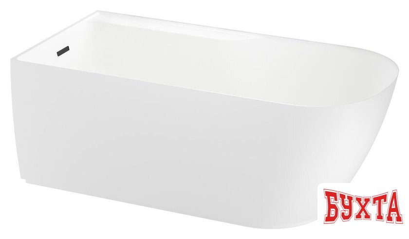 Ванна Wellsee Camellia 2.0 167x82 236201003 (отдельностоящая ванна (левая) белый глянец, экран, ножки, сифон-автомат матовый черный)