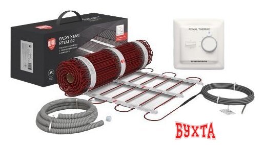 Нагревательный мат Royal Thermo EasyFix Mat RTEM 2-180-12 12 кв.м. 2160 Вт (с терморегулятором Basic)