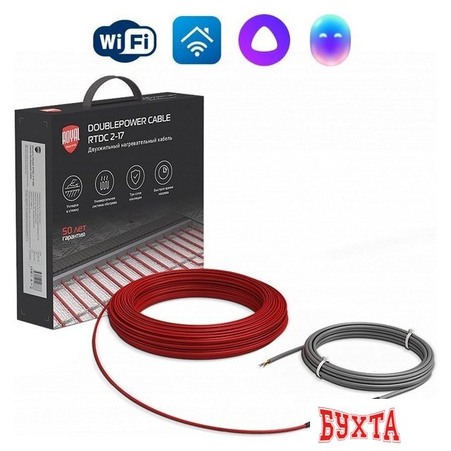 Нагревательный кабель Royal Thermo Doublepower Cable RTDC 2-17-1000 58.8 м. 1000 Вт (комплект) 2