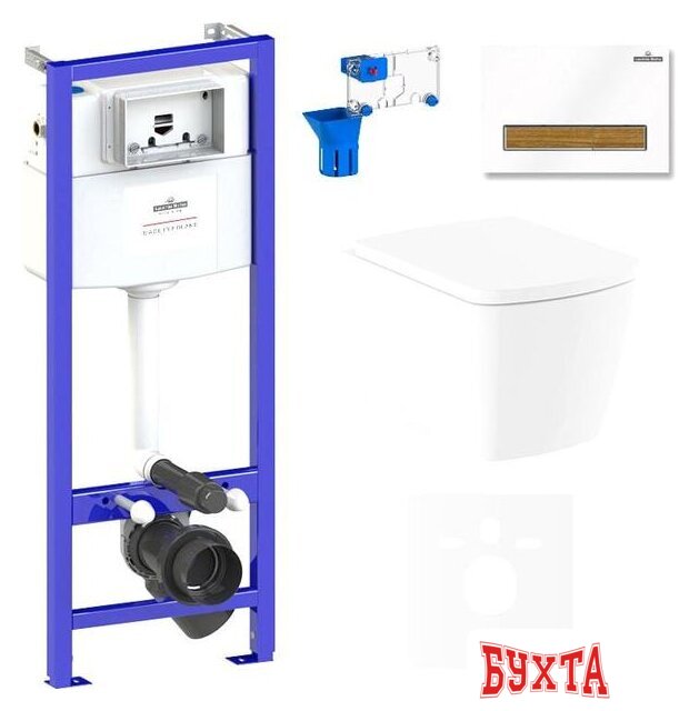 Унитаз подвесной Lavinia Boho Relfix Aveo Rimless 7 в 1 75110261 (белый пластик) 1