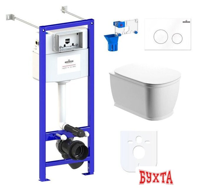 Унитаз подвесной Lavinia Boho Relfix Bell Pro Rimless 7 в 1 87050125 (белый пластик)