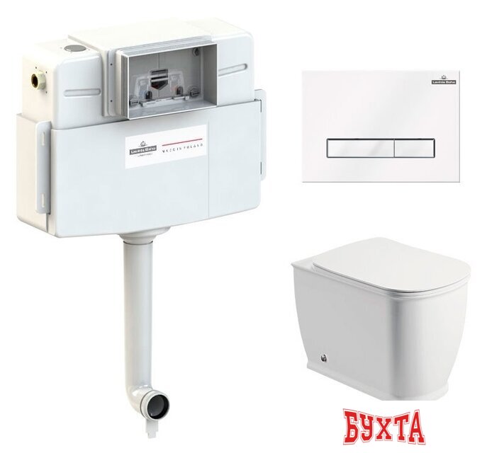 Унитаз приставной Lavinia Boho Relfix Bell Pro Set 4 в 1 77060213 (белое стекло)