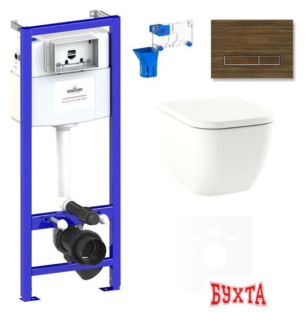 Унитаз подвесной Lavinia Boho Relfix One Compacto 7 в 1 75110086 (венге пластик) 1