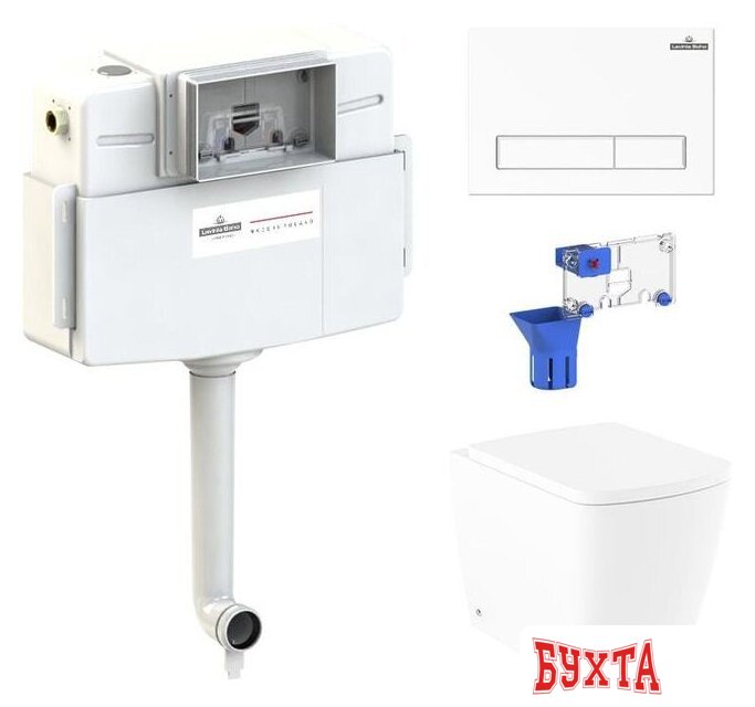 Унитаз приставной Lavinia Boho Relfix Aveo Rimless 5 в 1 87060253 (белый пластик)