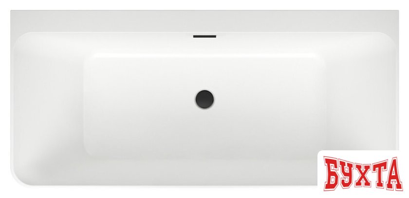 Ванна Wellsee Bromance 170x78 231602003 (пристенная ванна белый глянец/матовый черный, экран, ножки, сифон-автомат матовый черный) 4