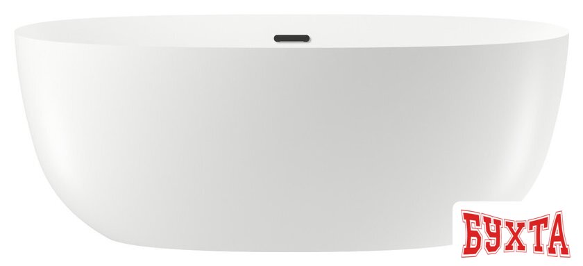 Ванна Wellsee Éclatant 159x74 231301003 (отдельностоящая ванна белый глянец, экран, ножки, сифон-автомат матовый черный) 1