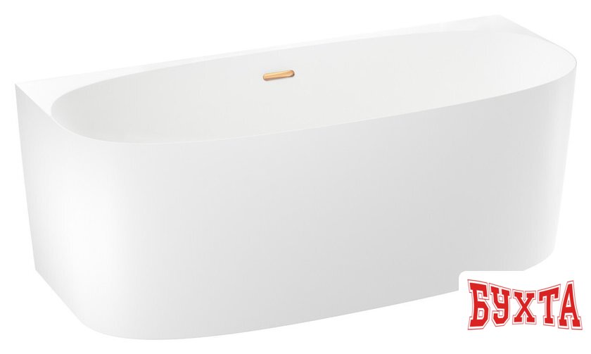 Ванна Wellsee Belle Spa 2.0 170x75 235804004 (пристенная ванна белый глянец, экран, каркас, сифон-автомат золото) 2