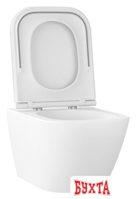 Унитаз подвесной Wellsee Pure BY Wellsee RimFree 182603001 (чаша, пневмокрышка, матовый белый) 2
