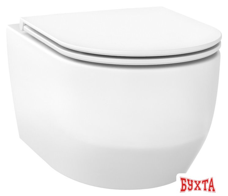 Унитаз подвесной Wellsee Croquis RimFree 182611001 (чаша, пневмокрышка, глянцевый белый) 1