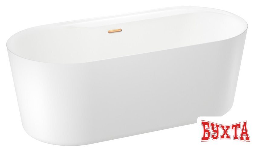 Ванна Wellsee Vanille Joie 179,5x84,5 236501004 (отдельностоящая ванна белый глянец, экран, ножки, сифон-автомат золото) 2