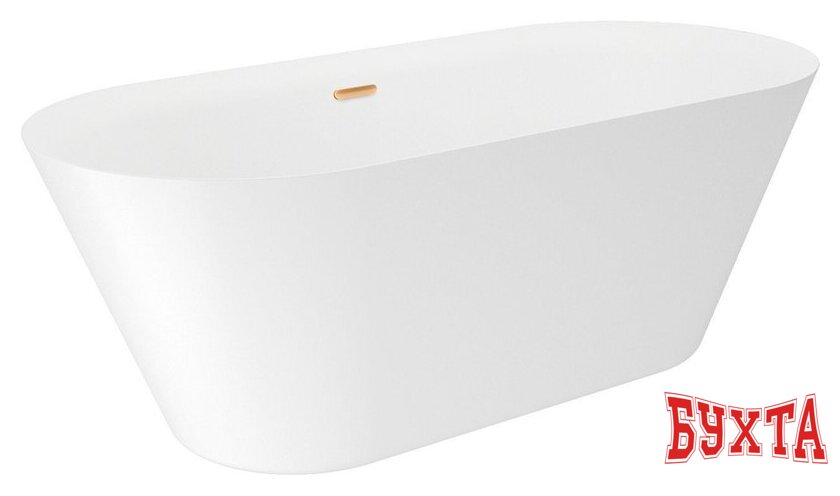 Ванна Wellsee Cute Twin R 168x75 23840104R (отдельностоящая ванна белый глянец, экран, ножки, сифон-автомат золото) 2