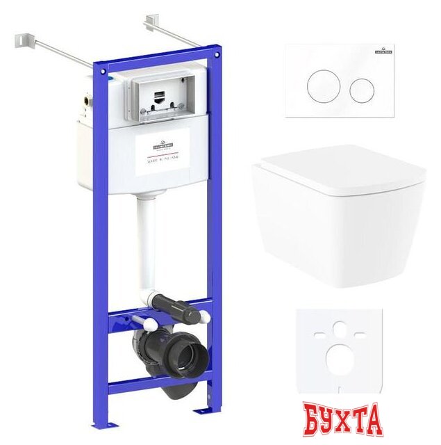 Унитаз подвесной Lavinia Boho Relfix Aveo Rimless 6 в 1 77050209 (белый пластик)