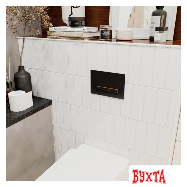 Инсталляция для унитаза Lavinia Boho Relfix 5 в 1 77010051 (матовый черный/золотой глянец пластик) 4