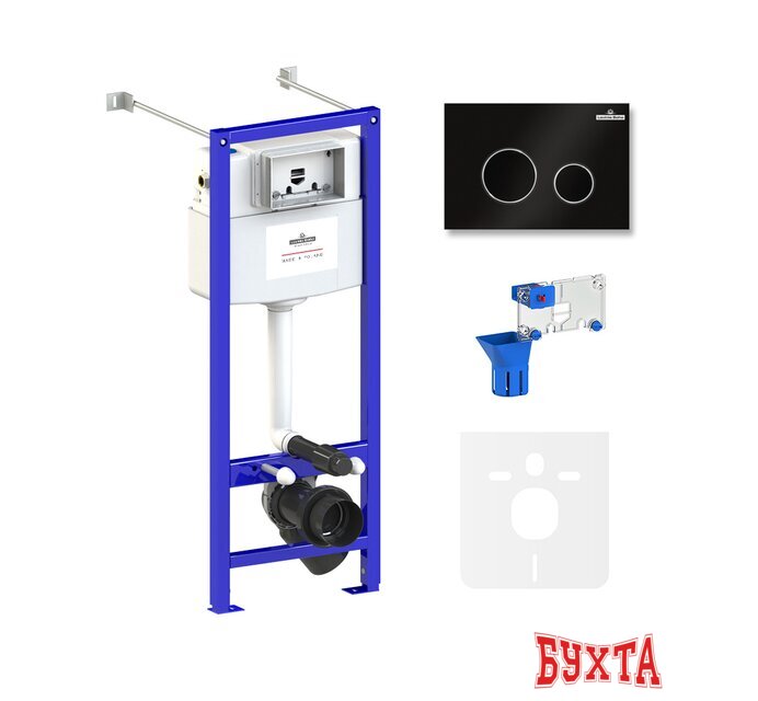 Инсталляция для унитаза Lavinia Boho Relfix 5 в 1 77020049 (черный пластик)