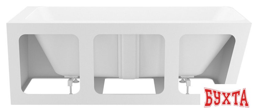 Ванна Wellsee Bromance 170x78 23160303R (пристенная ванна (правая) белый глянец, экран, ножки, сифон-автомат матовый черный) 3