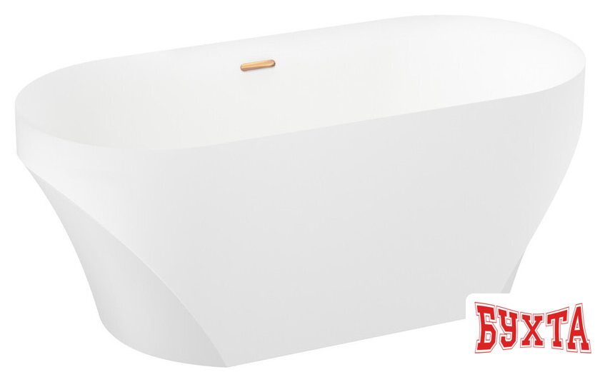 Ванна Wellsee Croquis 166x77 230301004 (отдельностоящая ванна белый глянец, экран, ножки, сифон-автомат золото) 2