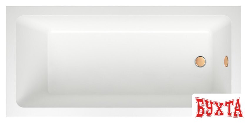 Ванна Wellsee FreeDom 180x85 231103004 (встраиваемая ванна белый глянец, сифон-автомат золото)