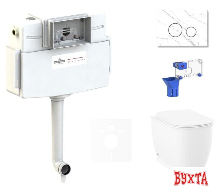 Унитаз приставной Lavinia Boho Relfix Bell Pro 5 в 1 87551017 (statuary искусств. камень)