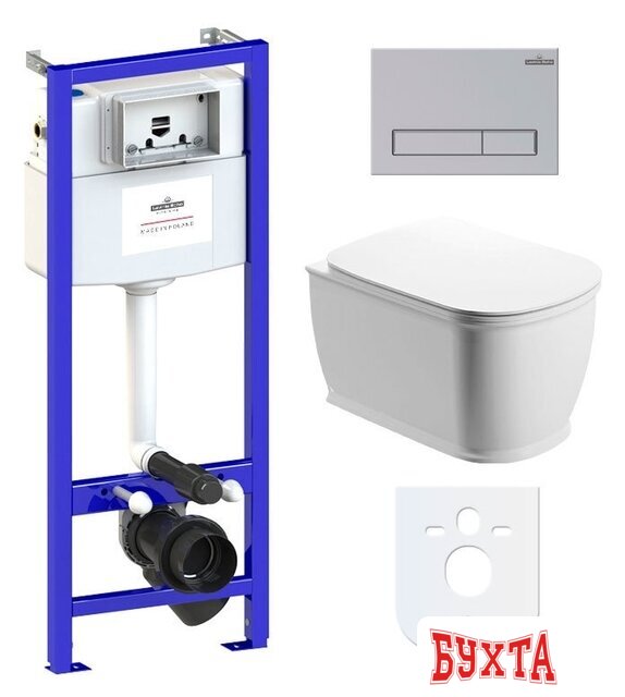 Унитаз подвесной Lavinia Boho Relfix Bell Pro Rimless 6 в 1 77040039 (матовый пластик) 1