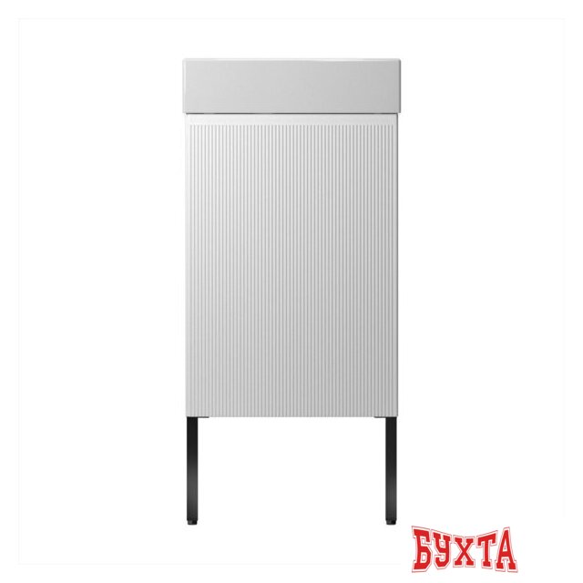 Мебель для ванных комнат Wellsee Тумба под умывальник 3 в 1 WC Area 221801005 (тумба/матовый белый, раковина/глянцевый белый, ножки/матовый черный) 2