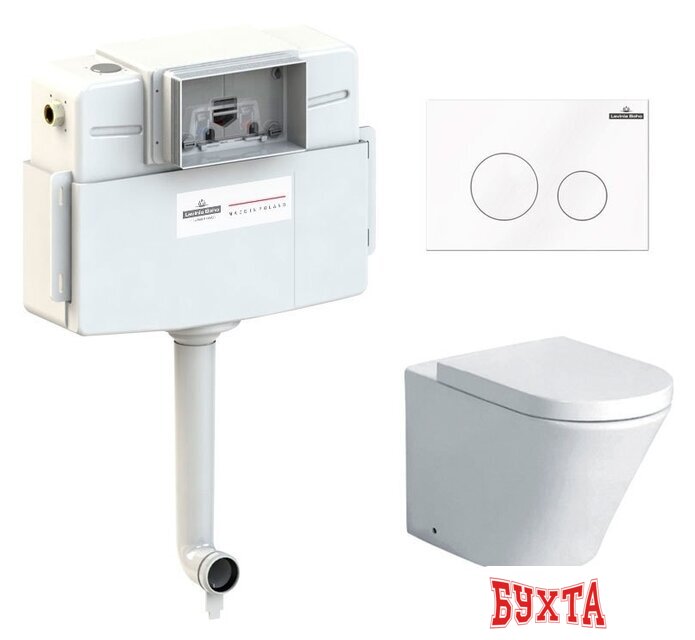 Унитаз приставной Lavinia Boho Relfix Biore Set 4 в 1 77060233 (белый пластик)