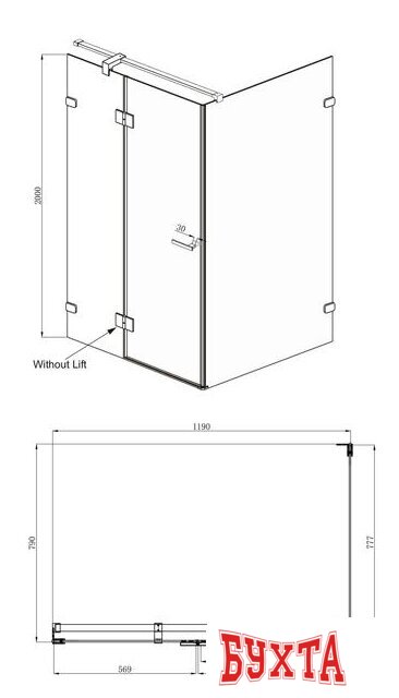 Душевой уголок Ambassador Set 10011103L-ST5 5