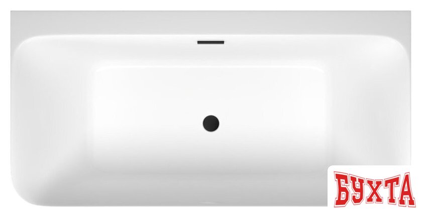 Ванна Wellsee Clermont 170x75 28260203R (пристенная ванна белый глянец, экран, ножки, сифон-автомат матовый черный) 4