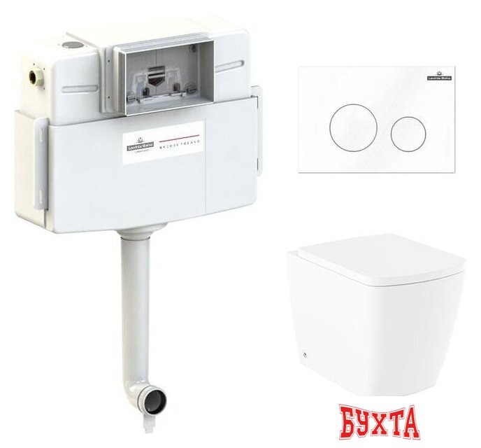 Унитаз приставной Lavinia Boho Relfix Aveo Rimless 4 в 1 77060257 (белый пластик)