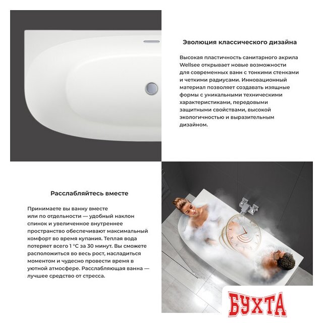 Ванна Wellsee Belle Spa 2.0 170x75 235804001 (пристенная ванна белый глянец, экран, каркас, сифон-автомат хром) 5