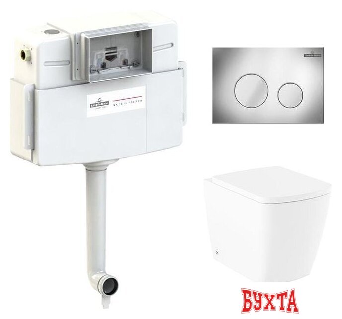 Унитаз приставной Lavinia Boho Relfix Aveo Rimless 4 в 1 77060258 (хром пластик)