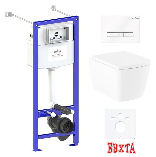 Унитаз подвесной Lavinia Boho Relfix Aveo Rimless 6 в 1 77050213 (белое стекло) 1