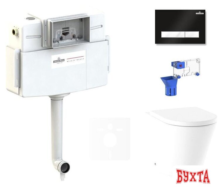 Унитаз приставной Lavinia Boho Relfix Biore 5 в 1 87551038 (черный/белый пластик)