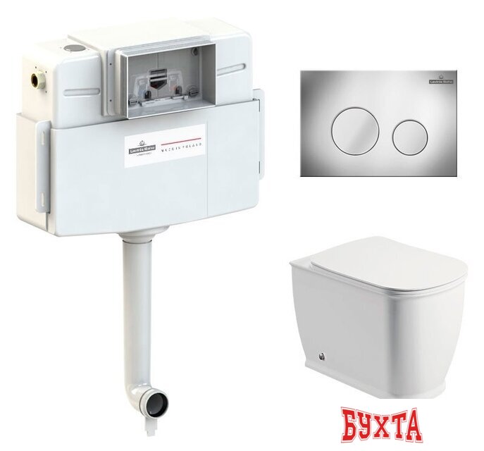 Унитаз приставной Lavinia Boho Relfix Bell Pro Set 4 в 1 77060210 (хром пластик)