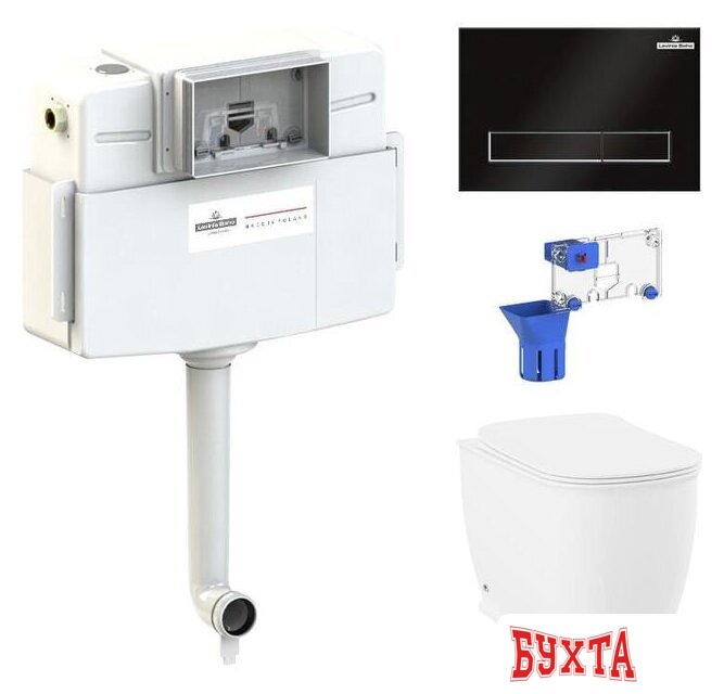 Унитаз приставной Lavinia Boho Relfix Bell Pro 5 в 1 87060208 (черный пластик) 1
