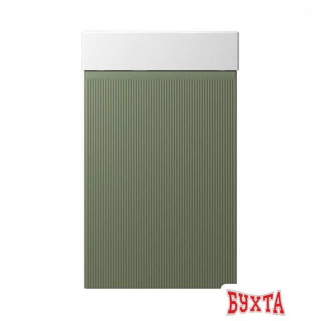 Мебель для ванных комнат Wellsee Тумба под умывальник 2 в 1 WC Area 221805002 (тумба/матовый зеленый, раковина/глянцевый белый, без ножек) 2