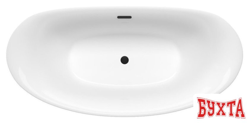 Ванна Wellsee Enjoy e Amedeo 175x83 23740103R (отдельностоящая ванна белый глянец, экран, ножки, сифон-автомат матовый черный) 4