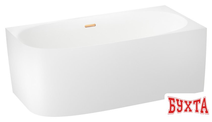 Ванна Wellsee Belle Spa 2.0 160x75 235803004 (пристенная ванна (правая) белый глянец, экран, каркас, сифон-автомат золото) 2