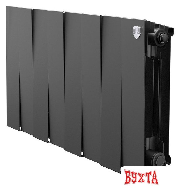 Биметаллический радиатор Royal Thermo PianoForte 300 Черный - 8 секций