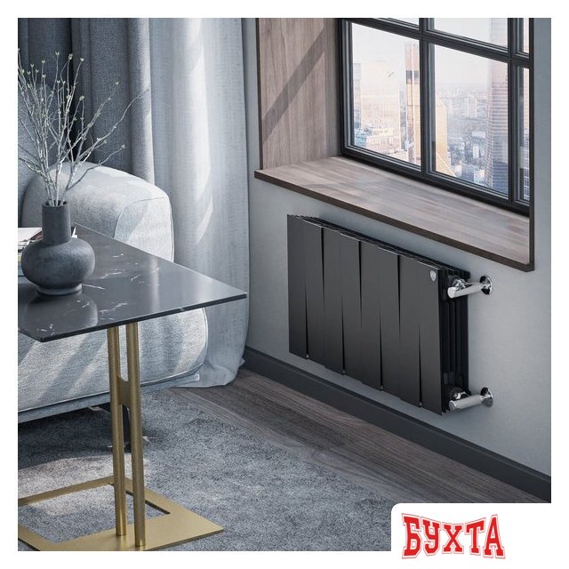 Биметаллический радиатор Royal Thermo PianoForte 300 Черный - 8 секций 5