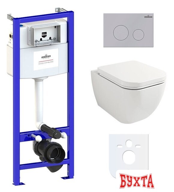 Унитаз подвесной Lavinia Boho Relfix One Rimless 6 в 1 77040079 (матовый пластик)