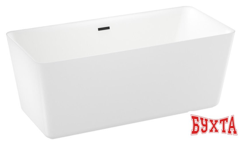 Ванна Wellsee DeSire 167,5x78 231502003 (отдельностоящая ванна белый глянец, экран, ножки, сифон-автомат матовый черный) 2