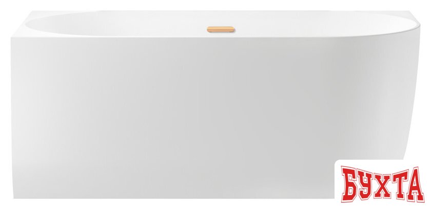 Ванна Wellsee Belle Spa 150x75 235701004 (пристенная ванна (левая) белый глянец, экран, каркас, сифон-автомат золото) 1