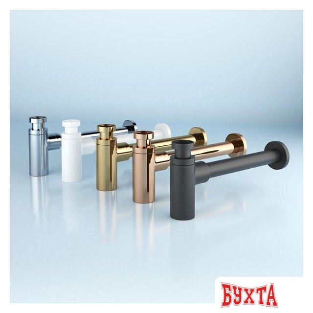 Сифон Wellsee Drainage System 182105003 (сифон, донный клапан, матовый черный) 3