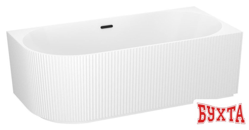 Ванна Wellsee Festive Fox 150x75 28730503R (пристенная ванна (правая) белый глянец, экран, ножки, сифон-автомат матовый черный) 2