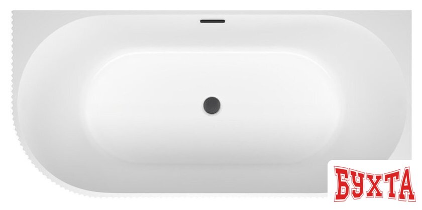 Ванна Wellsee Festive Fox 150x75 28730503R (пристенная ванна (правая) белый глянец, экран, ножки, сифон-автомат матовый черный) 4